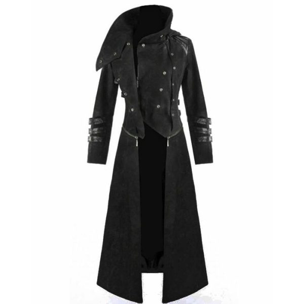 scorpion_mens_black_punisher_hooded_trench_coat_long_jacket_red_black_gothic_steampunk